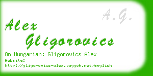 alex gligorovics business card